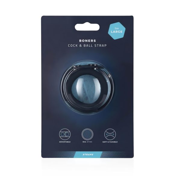 Boners - anello pene e scroto insieme - silicone grigio