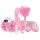 LoveBoxxx I love Pink - set bondage con vibratore 6 pezzi - rosa
