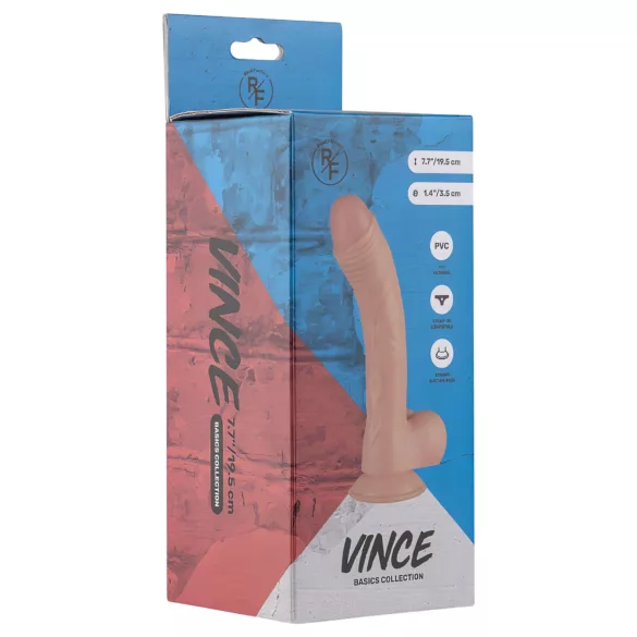 Real Fantasy Vince - dildo realistico con testicoli e prepuzio - 19,5cm naturale