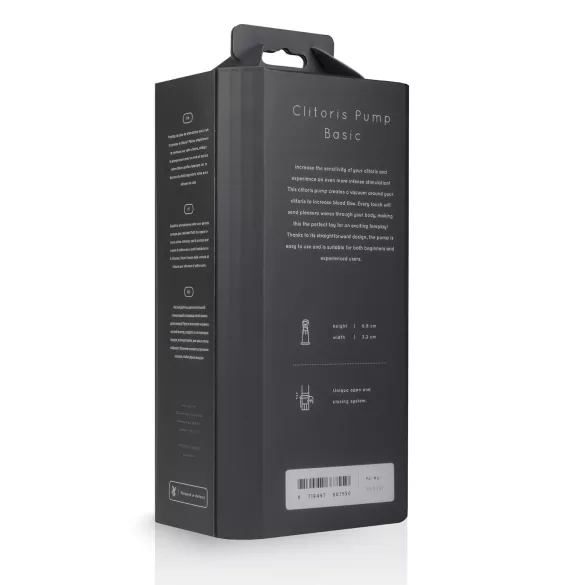 Saiz Basic - pompa clitoridea - trasparente/nero