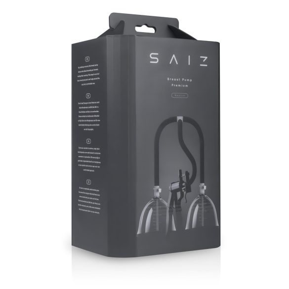 Saiz Premium - Doppio Tiralatte - Piccolo (Trasparente-Nero)