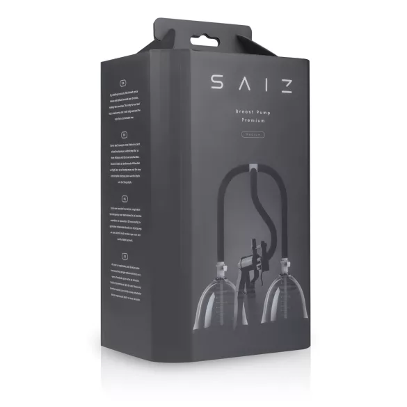 Saiz Premium - doppio tiralatte - piccolo - trasparente nero