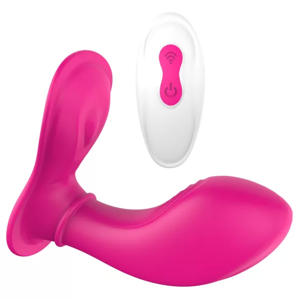 Dreamtoys Essentials - vibratore indossabile con stimolazione del punto G a forma di slip (magenta)