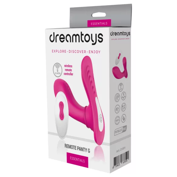 Dreamtoys Essentials - vibratore indossabile con stimolazione del punto G a forma di slip (magenta)