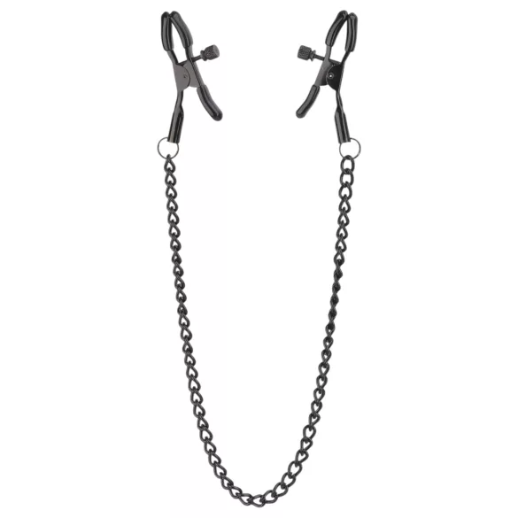 Blaze Deluxe - pinze per capezzoli in metallo con catena - nero