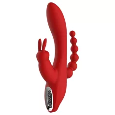   Red Revolution Hera - vibratore rabbit ricaricabile waterproof 3 bracci - rosso
