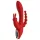 Red Revolution Hera - vibratore rabbit ricaricabile waterproof 3 bracci - rosso