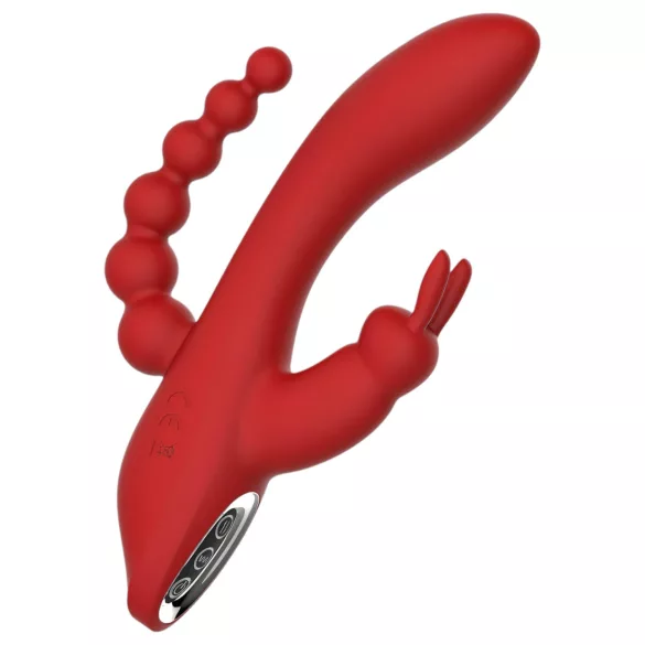 Red Revolution Hera - vibratore rabbit ricaricabile waterproof 3 bracci - rosso