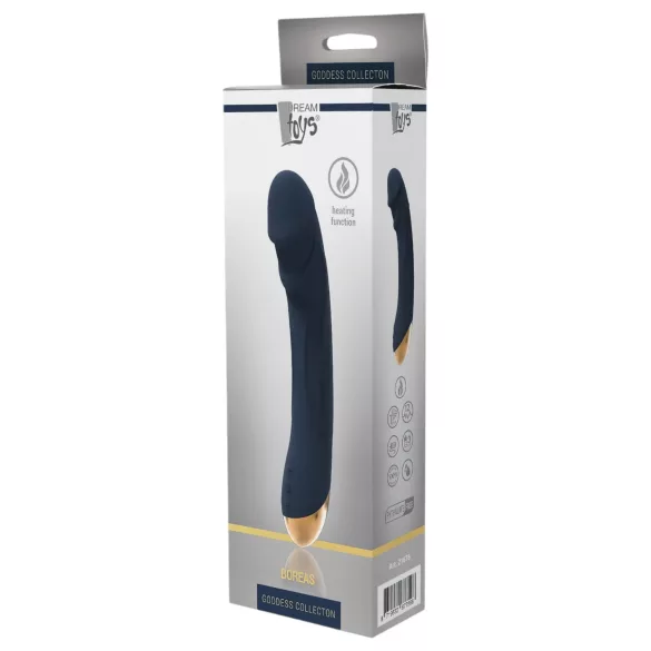 Goddess Boreas - vibratore punto G ricaricabile riscaldante silicone blu