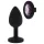 All time Favorites - plug anale in silicone con gemma viola - nero