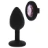 All time Favorites - plug anale in silicone con gemma viola - nero