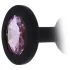 All time Favorites - plug anale in silicone con gemma viola - nero