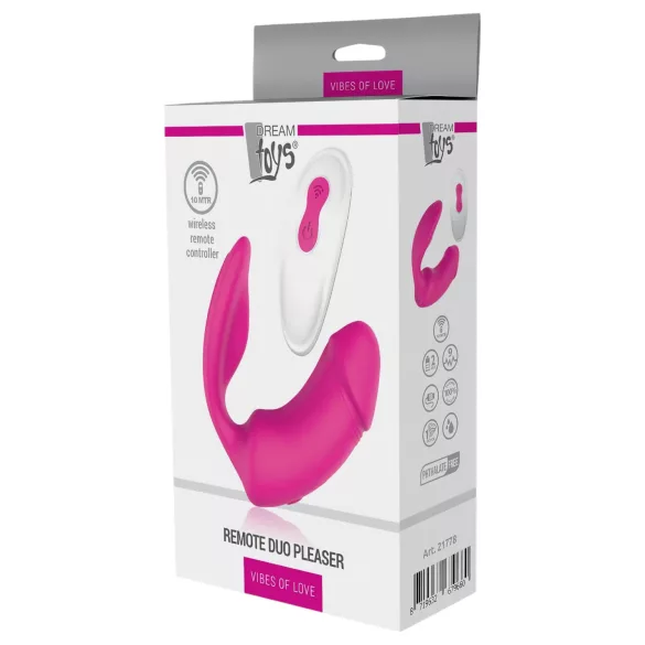 Vibes of Love Duo - vibratore clitoride 2in1 (rosa)