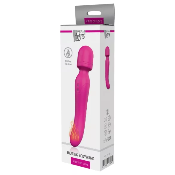 Vibes of Love Wand - vibratore massaggiante riscaldante ricaricabile rosa