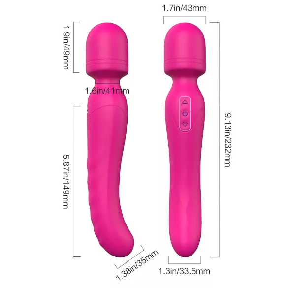 Vibes of Love Wand - vibratore massaggiante riscaldante ricaricabile rosa