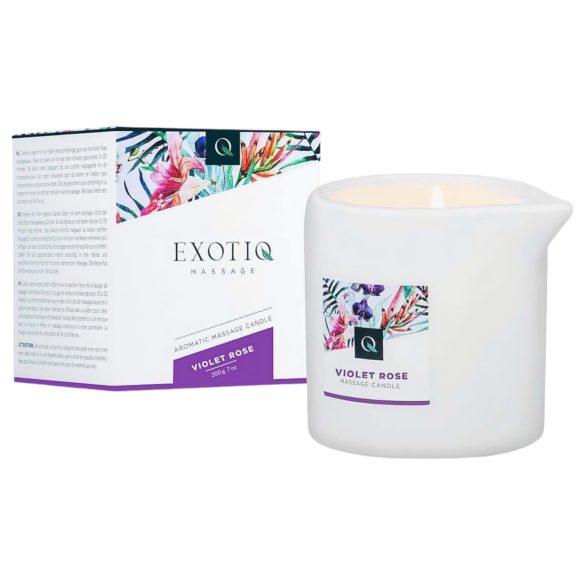 Exotiq - Candela da massaggio profumata alla rosa (200g)