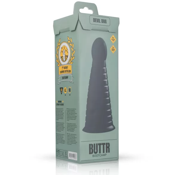 BUTTR Devil Dog - dildo con ventosa - nero