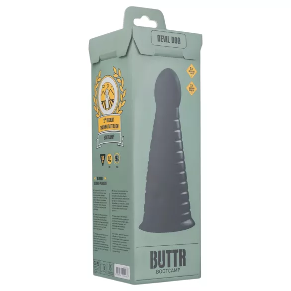 BUTTR Devil Dog - dildo con ventosa - nero
