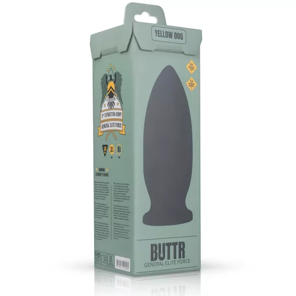 BUTTR Yellow Dog - dildo realistico ventosa - nero