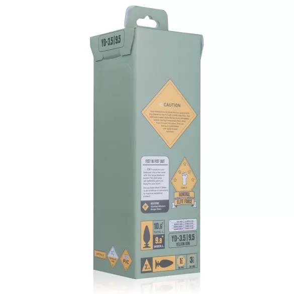 BUTTR Yellow Dog - dildo realistico ventosa - nero