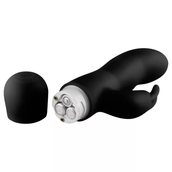 Easytoys Mad Rabbit - vibratore punto G con stimolatore clitoride - nero