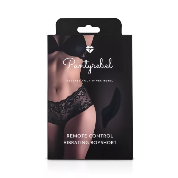 Pantyrebel - slip vibrante ricaricabile con telecomando - nero (S-L)