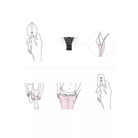 Pantyrebel - slip vibrante ricaricabile con telecomando - nero (S-L)