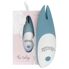   Bloom Tulip - vibratore clitorideo ricaricabile in silicone - turchese