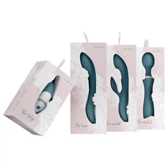 Bloom Tulip - vibratore clitorideo ricaricabile in silicone - turchese