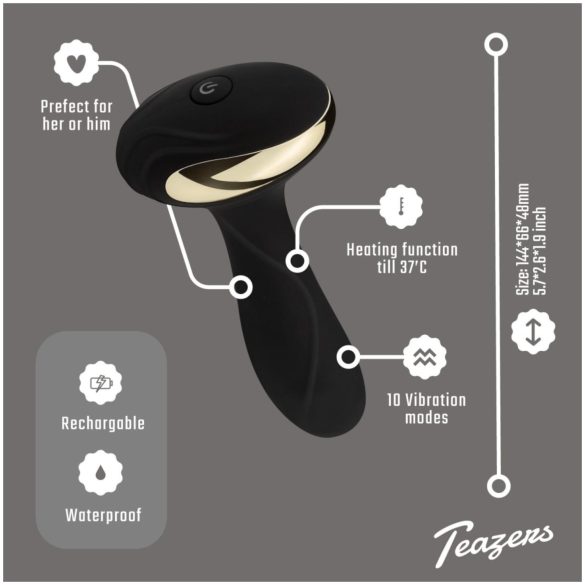 Teazers - vibratore anale riscaldante - silicone nero