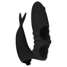 Easytoys - Vibratore per dita 2 in 1 - silicone nero