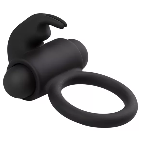 EasyToys Bunny - anello fallico vibrante - silicone nero