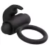 EasyToys Bunny - anello fallico vibrante - silicone nero