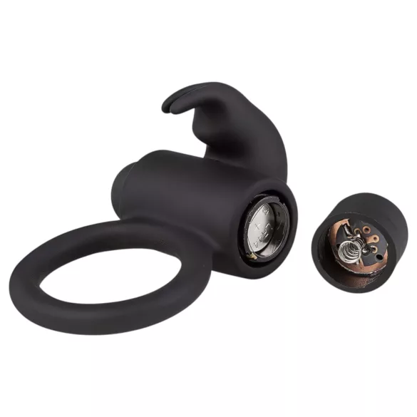 EasyToys Bunny - anello fallico vibrante - silicone nero