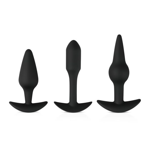 Easytoys - set plug anali vari - silicone nero