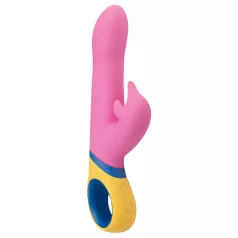   PMV20 - vibratore rabbit rotante con braccio clitorideo - silicone rosa