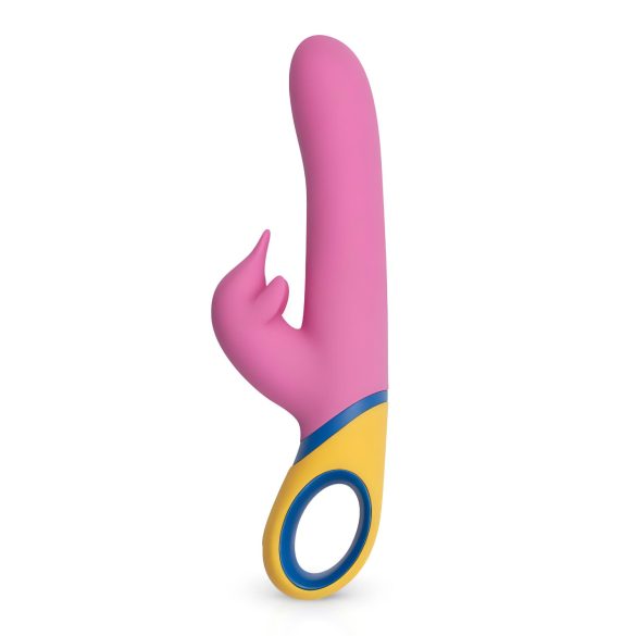 PMV20 - vibratore rabbit rotante con braccio clitorideo - silicone rosa