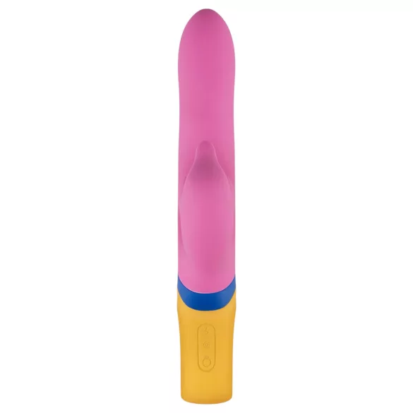 PMV20 - vibratore rabbit rotante con braccio clitorideo - silicone rosa