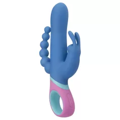 PMV20 Vice Double - vibratore triplo rotante - silicone blu