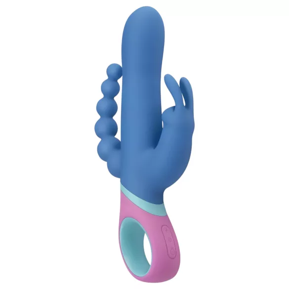 PMV20 Vice Double - vibratore triplo rotante - silicone blu