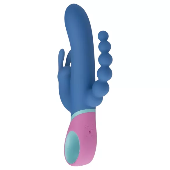 PMV20 Vice Double - vibratore triplo rotante - silicone blu