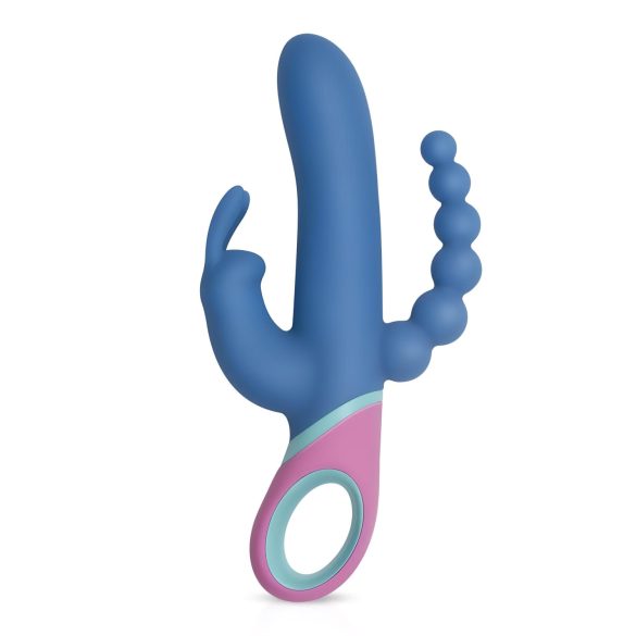 PMV20 Vice Double - vibratore triplo rotante - silicone blu