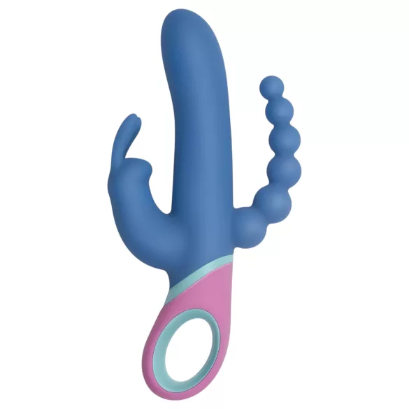 PMV20 Vice Double - vibratore triplo rotante - silicone blu