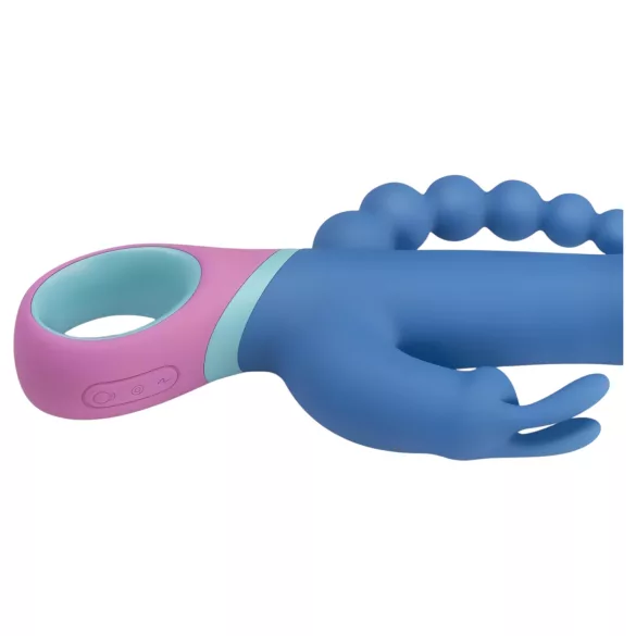 PMV20 Vice Double - vibratore triplo rotante - silicone blu