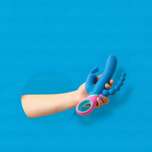 PMV20 Vice Double - vibratore triplo rotante - silicone blu