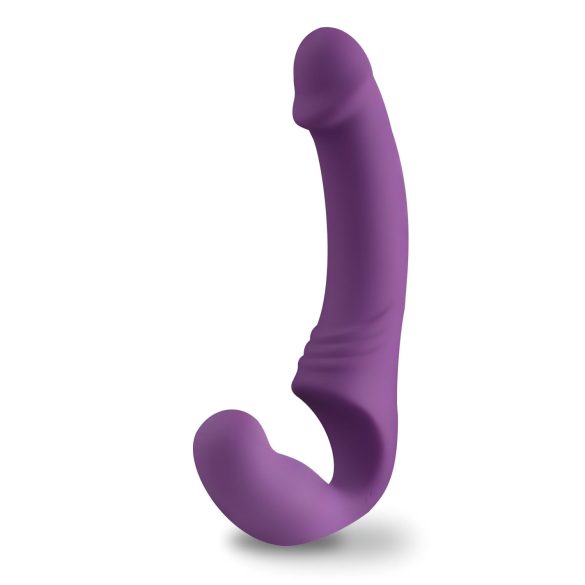 Easytoys - vibratore strap-on ricaricabile senza cintura - silicone viola