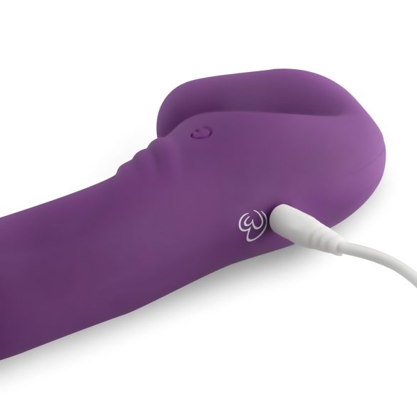 Easytoys - vibratore strap-on ricaricabile senza cintura - silicone viola