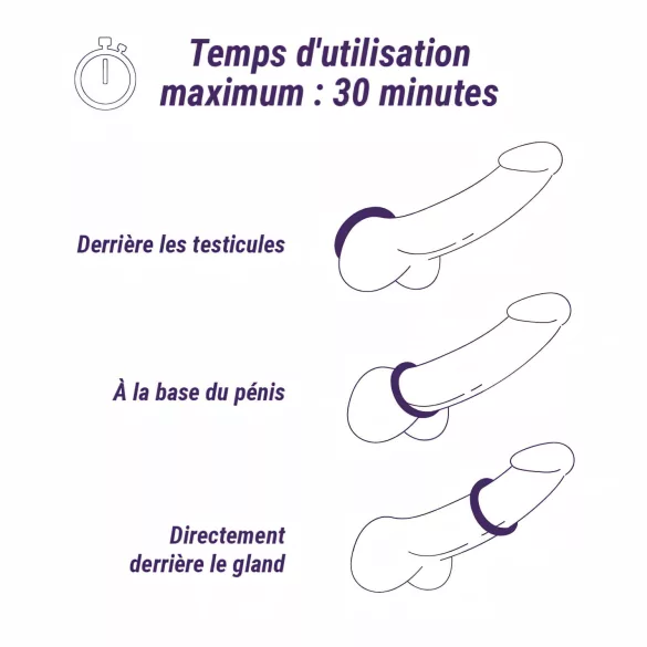 Boners - anello fallico vibrante ricaricabile impermeabile - silicone grigio
