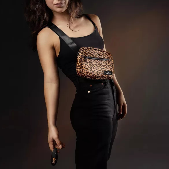 Panthra Zuna - vibratore per coppia ricaricabile impermeabile - leopardo nero