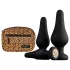 Panthra Kesia - set plug anale in silicone 3 pezzi - nero